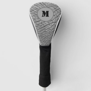 Elephant skin pattern modern monogram customisable golf head cover