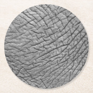 Elephant skin round paper coaster