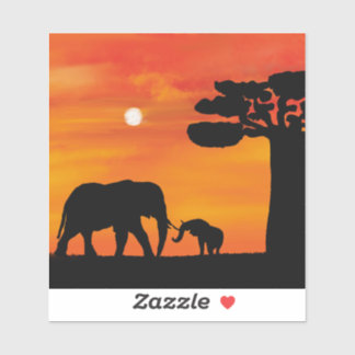 elephant, ,sky ,animals ,sunrise ,nature ,africa ,