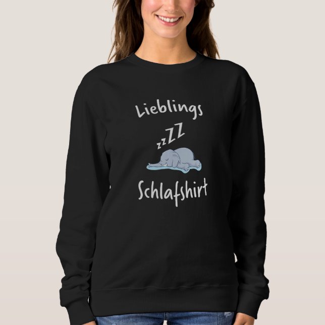 Elephant Sleep Pyjamas Nightdress Idea Sweatshirt (Front)