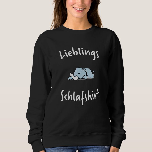 Elephant Sleep Pyjamas Nightdress Sweatshirt (Front)