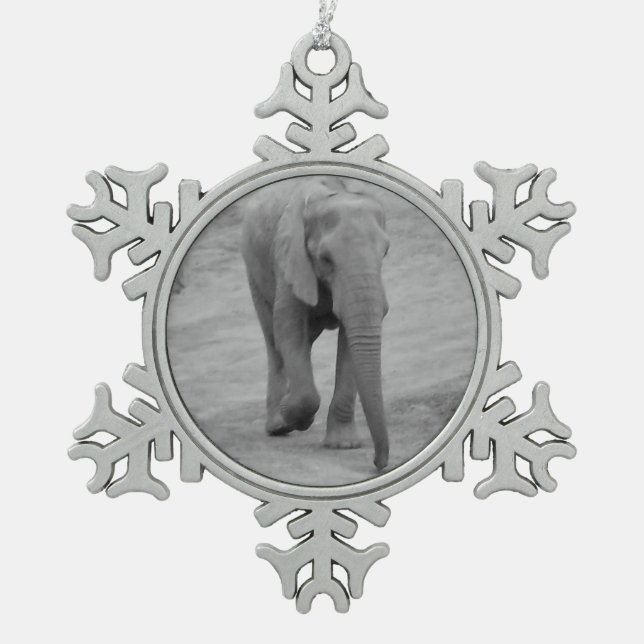 Elephant Snowflake Ornament (Front)
