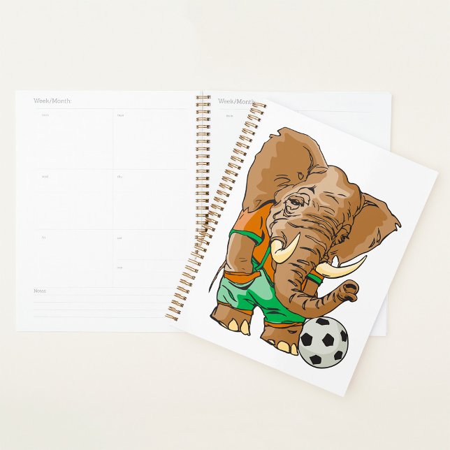 Elephant Soccer Player Funny Sports Animal  Planner (Creator Uploaded)