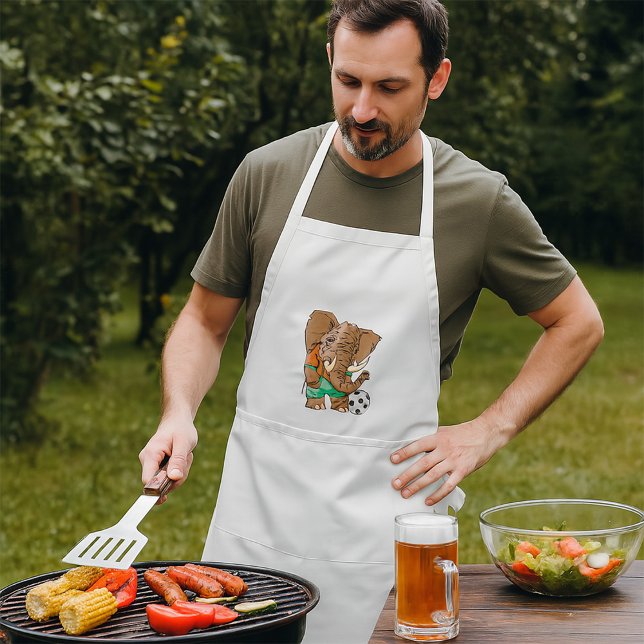 Elephant Soccer Player Funny Sports Animal  Standard Apron (Creator Uploaded)