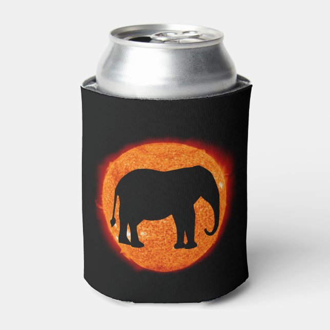 Elephant Solar Eclipse Can Cooler (Can Front)