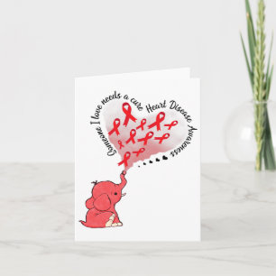Elephant Someone I Love Needs A Cure Heart Disease Card