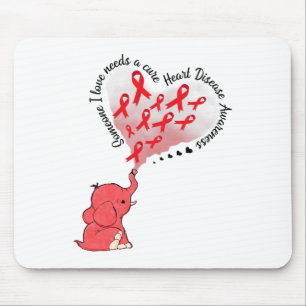 Elephant Someone I Love Needs A Cure Heart Disease Mouse Pad