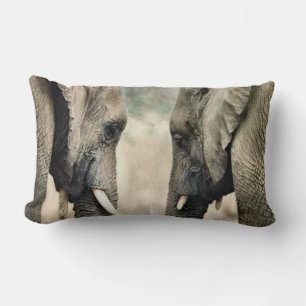 Elephant Soulmates Lumbar Cushion