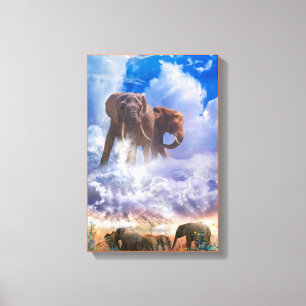 ELEPHANT SPIRITS OF Mount Kilimanjaro Canvas Print