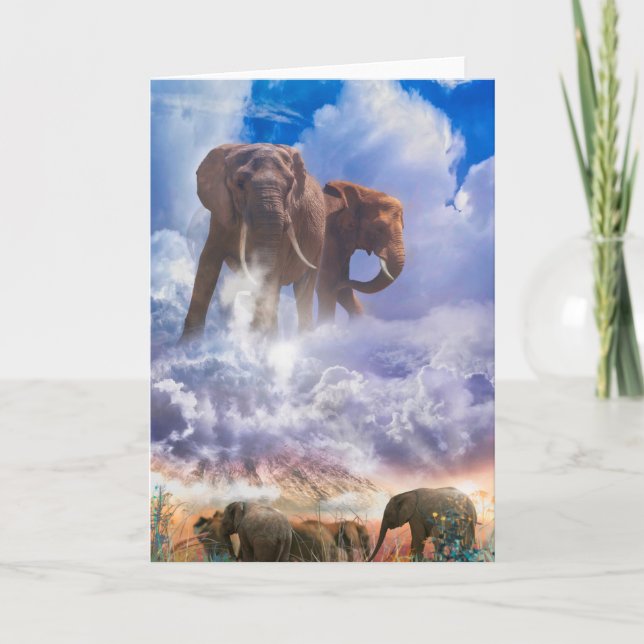 ELEPHANT SPIRITS OF Mount Kilimanjaro Card (Front)