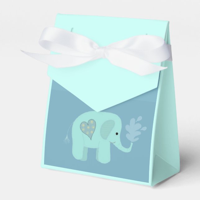 Elephant Spraying Water Favour Box (Front Side)