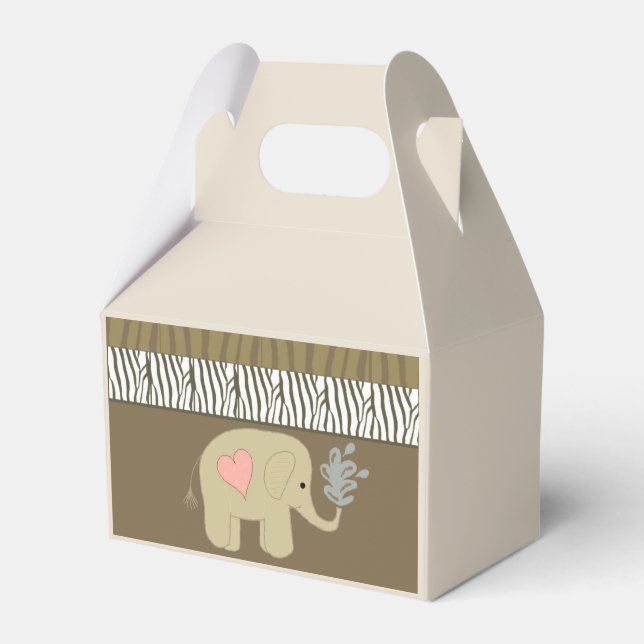 Elephant Spraying Water Favour Box (Front Side)