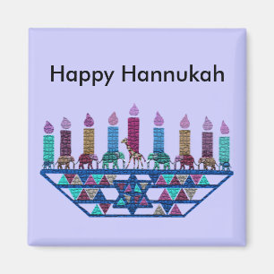 Elephant Star Menorah Magnets