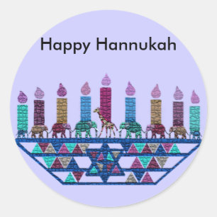 Elephant Star Menorah Stickers