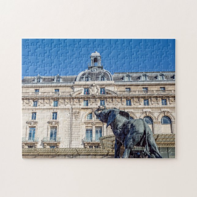 Elephant statue outside museum d'Orsay in Paris Jigsaw Puzzle (Horizontal)