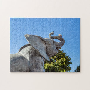 Elephant statue outside museum d'Orsay in Paris Jigsaw Puzzle