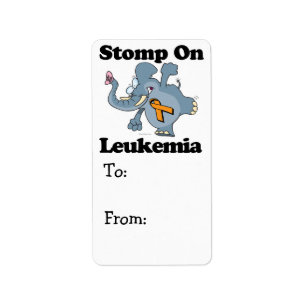 Elephant Stomp On Leukaemia (orange) Label