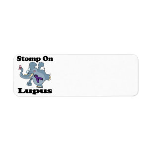 Elephant Stomp On Lupus (purple) Return Address Label