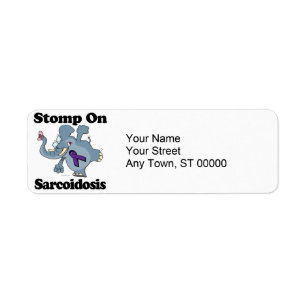 Elephant Stomp On Sarcoidosis Return Address Label