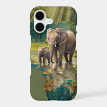 Elephant Stroll Through African Waters