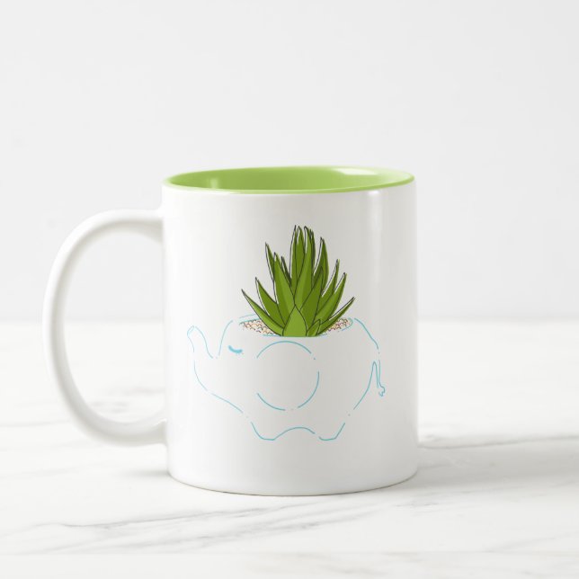 Elephant Succulent Mug 1 (Left)