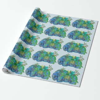 Elephant Succulent Wrapping Paper