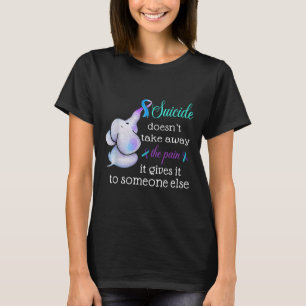 Elephant Suicide Pain Semicolon Suicide Prevention T-Shirt