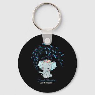 Elephant Suicide Prevention Warrior Awareness Gift Key Ring