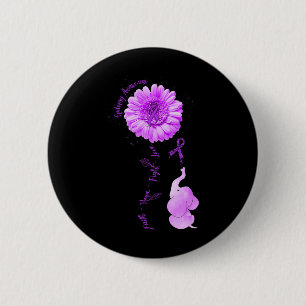 Elephant Sunflower Faith Hope Fight Love Epilepsy  6 Cm Round Badge