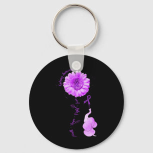 Elephant Sunflower Faith Hope Fight Love Epilepsy  Key Ring