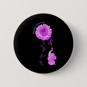 Elephant Sunflower Faith Hope Fight Love Overdose 6 Cm Round Badge