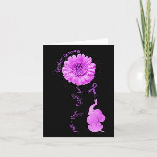 Elephant Sunflower Faith Hope Fight Love Overdose Card