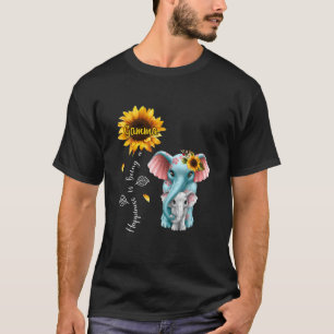 Elephant Sunflower Happiness Is Being Gamma Christ T-Shirt