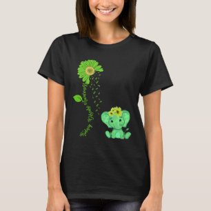 Elephant Sunflower Kidney Disease Awareness Costum T-Shirt