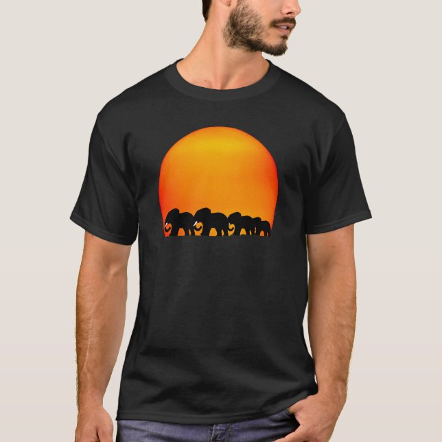 elephant sunrise t-shirt (Front)