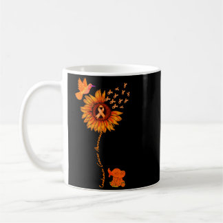Elephant Suower Orange Ribbon Leukaemia Cancer Coffee Mug