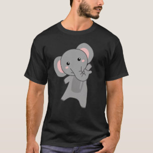 Elephant Sweet Animals Pink Elephant Zoo Animals T-Shirt