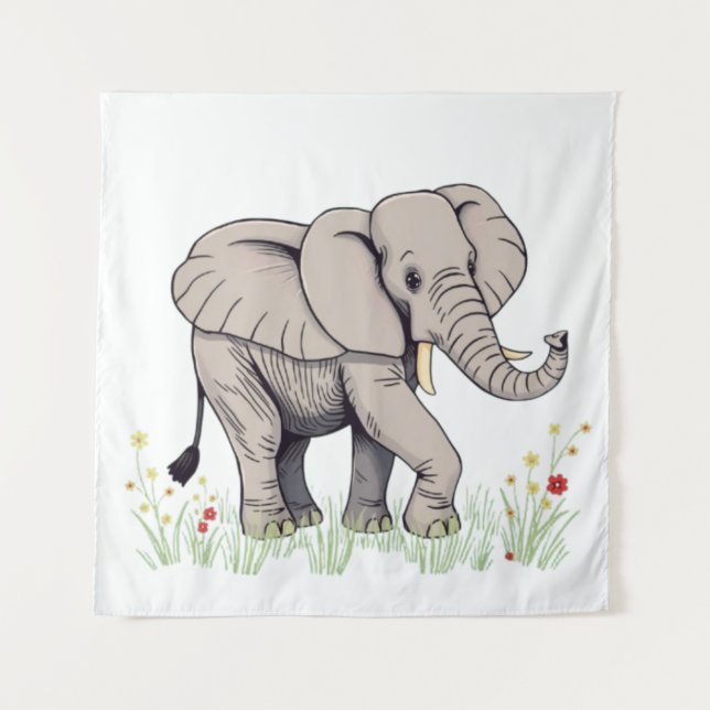 Elephant Tapestry (Front)