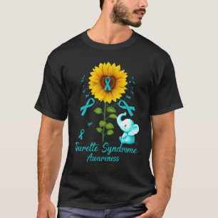 Elephant Teal Ribbon Tourette Syndrome Awareness S T-Shirt