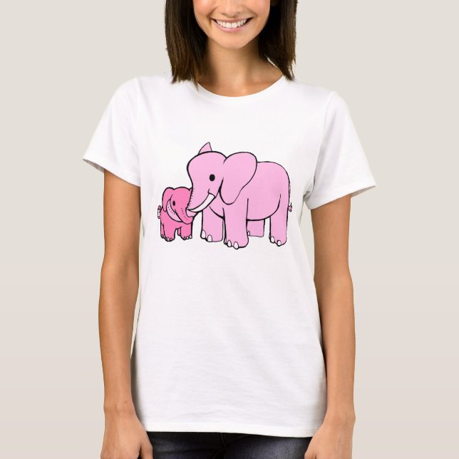 Elephant Tee (pink) (Front)