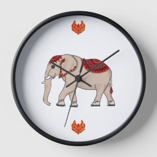 Elephant Thai style for clock. Clock