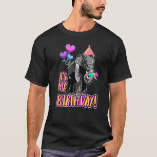 Elephant Themed Birthday Party Cute Girl Elephant T-Shirt