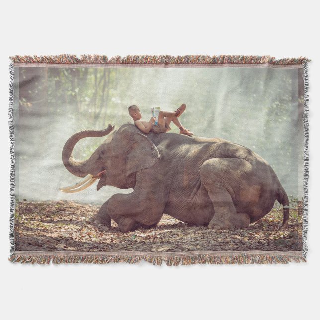 Elephant Throw Blanket (Elephant Throw Blanket! 
This all-season throw blanket is designed for curling up on your couch!)