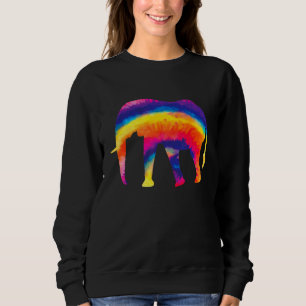 Elephant  Tie Dye Hippie Sweatshirt