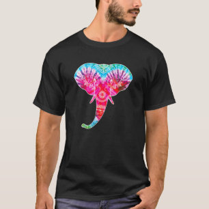 Elephant Tie Dye Mandala Graphic T-Shirt
