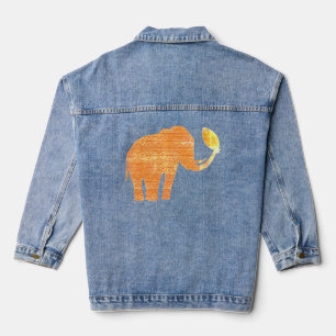 Elephant Tribal Art Design Denim Jacket