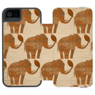 Elephant Tribal Art Design Incipio Watson™ iPhone 5 Wallet Case