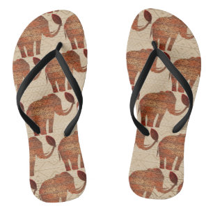 Elephant Tribal Art Design Thongs