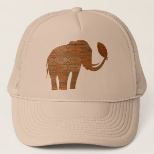 Elephant Tribal Art Design Trucker Hat