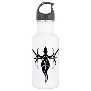 Elephant Tribal Tattoo - Black and white 532 Ml Water Bottle